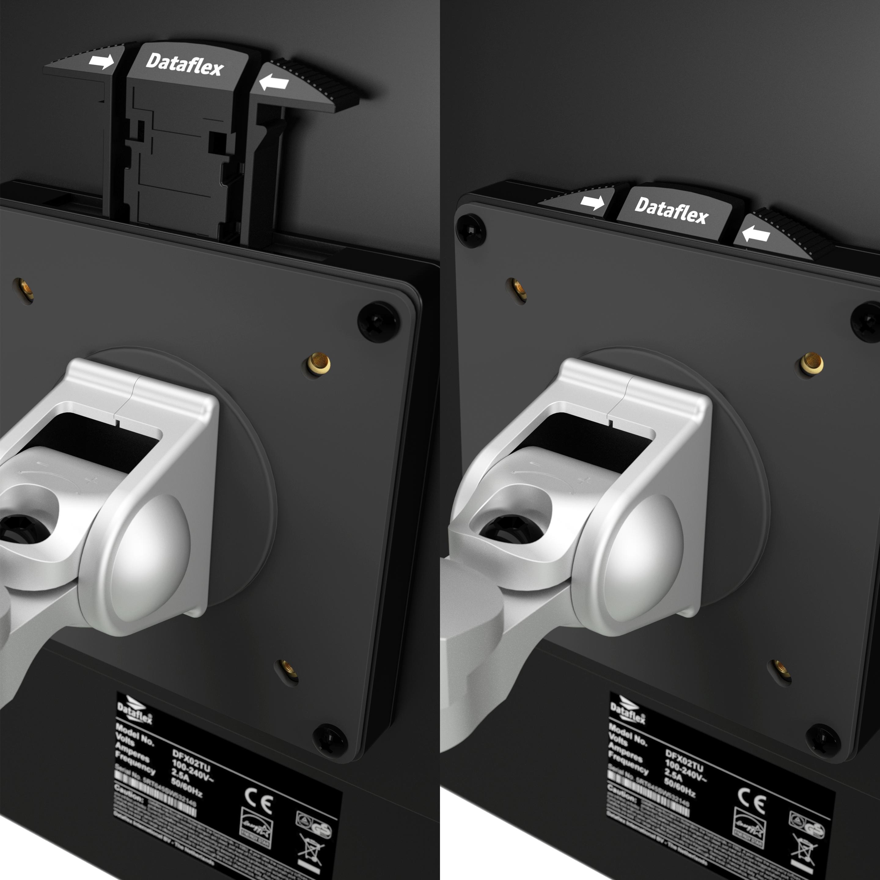 Dataflex Universal Quick Release - Montagekomponente für Monitor, Serverschrank Zubehör, Schwarz