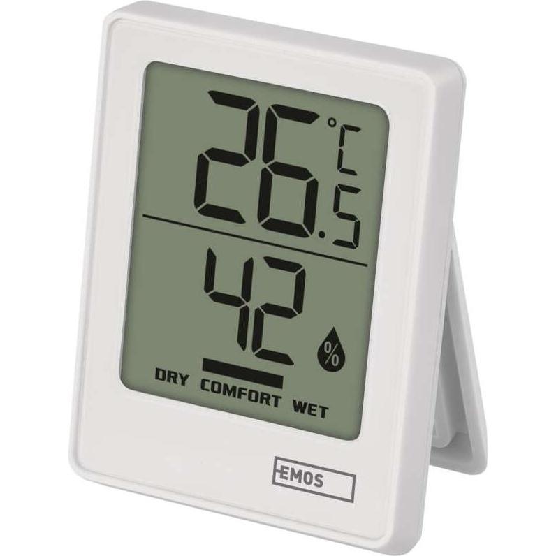 Emos Digitales Thermometer mit Hygrometer E0345, Thermometer + Hygrometer, Weiss