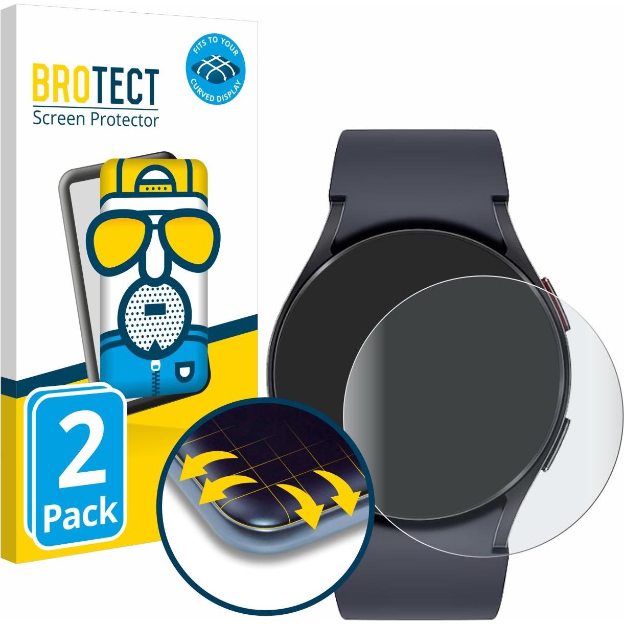 BROTECT Full-Cover Displayschutz Matt, Smartwatch Schutzfolie, Grau