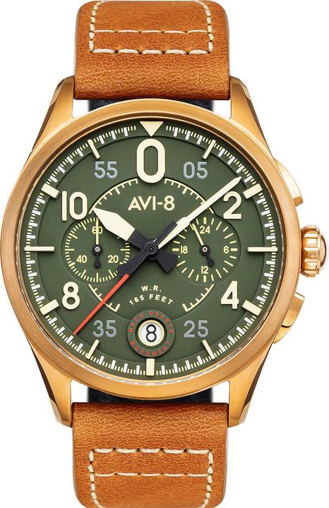 Produktbild AVI-8 AV-4089-02 Spitfire Chronograph 42mm 5ATM (Chronograph, 42 mm)
