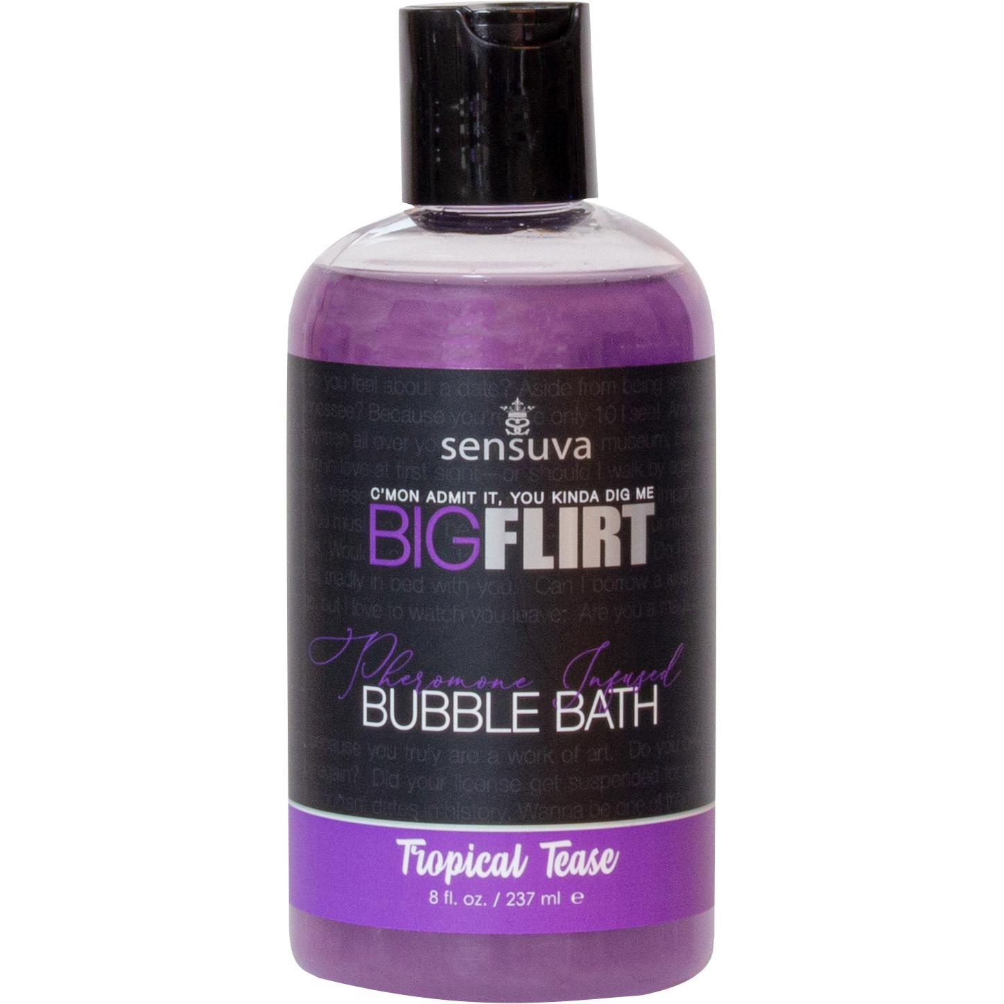 Sensuva, Badezusatz, Big Flirt Pheromone Bubble Bath Tropical Tease 237 ml (237 ml, Badeperlen)