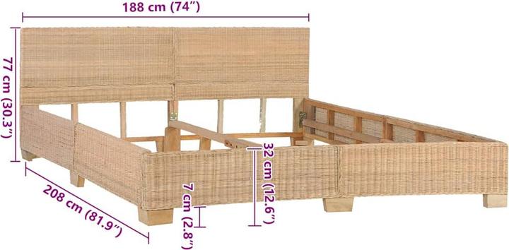 Produktbild vidaXL Bett (180 x 200 cm)