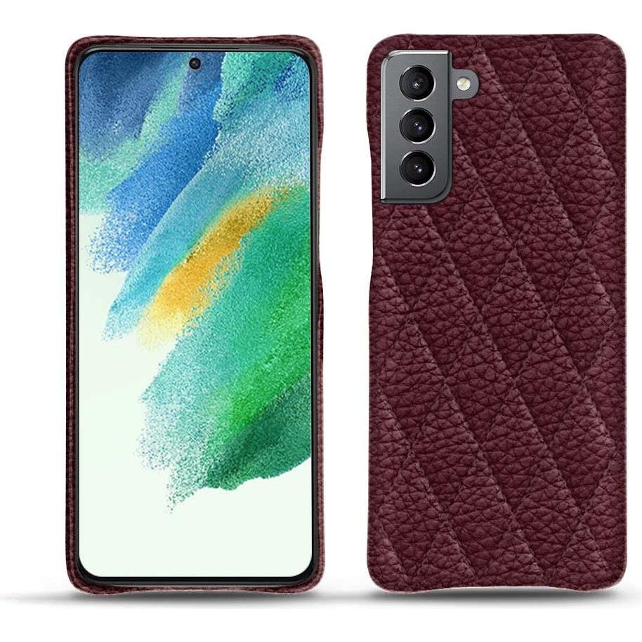 Noreve Lederschutzhülle Samsung Galaxy S21 FE (Samsung Galaxy S21 FE), Smartphone Hülle, Violett