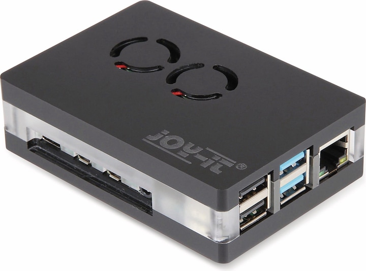 Joy-it Acryl Gehäuse mit Lüfter für Raspberry Pi 4