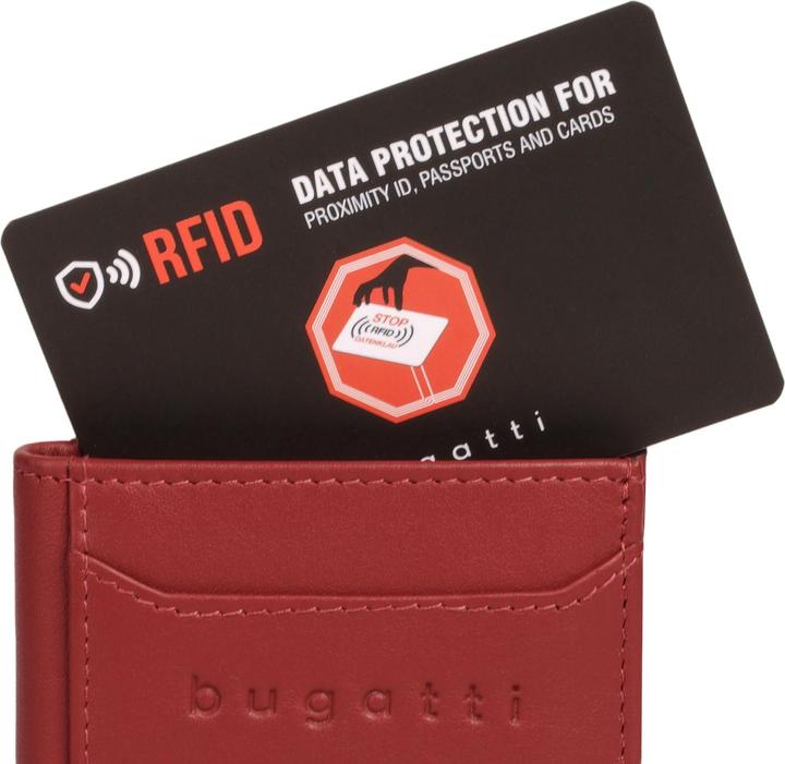 Actual product image Bugatti Secure Slim - RFID credit card holder with Viennese coin pocket