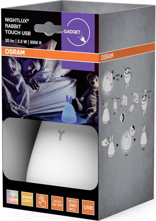 Image du produit Osram NIGHTLUX TOUCH RGBW Rabbit USB