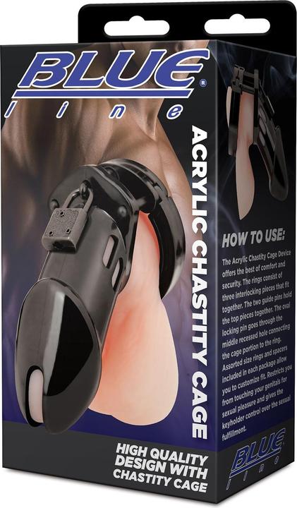 Productafbeelding Blue Line C&B GEAR Acryl doorzichtige kuisheidskooi - Zwart