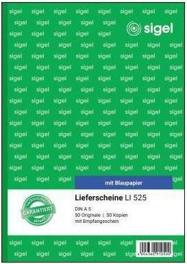 Productafbeelding Sigel Formulier voor leveringsbon Papierformaat: DIN A5 Zelfkopiërend: Nee (50 x)