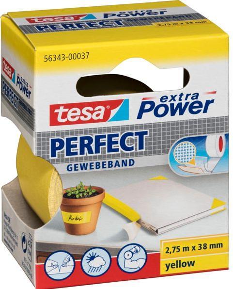 Actual product image tesa EXTRA POWER PERFECT fabric tape, fabric-reinforced duct tape (38 mm)