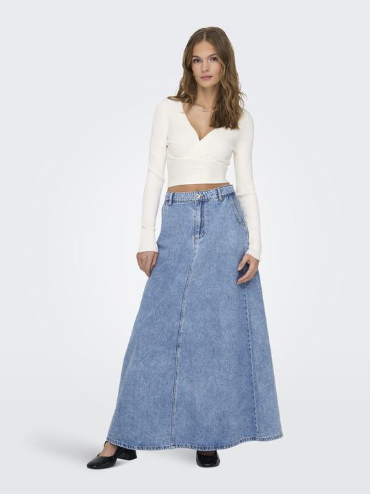 Actual product image Only Mid waist long skirt denim skirt (XS)