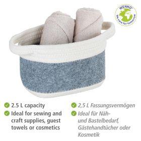 Actual product image Wenko Felt Basket Bea Light Grey (13 cm)
