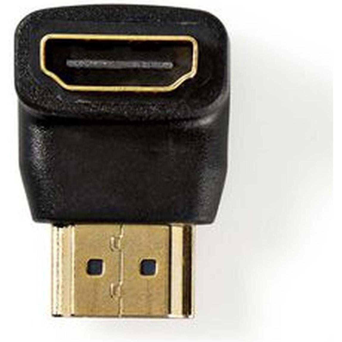 Nedis Adattatore HDMI, angolo di 90°, connettore HDMI - HDMI (HDMI), Adattatore dati + video, Nero