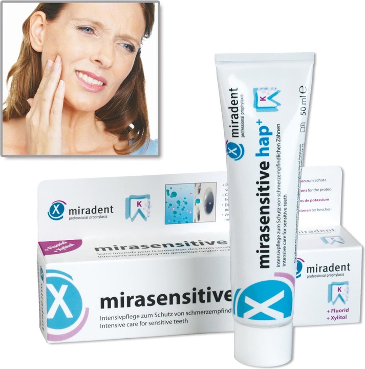 Produktbild Miradent Mirasensitive hap+ Intensivpflege (50 ml)