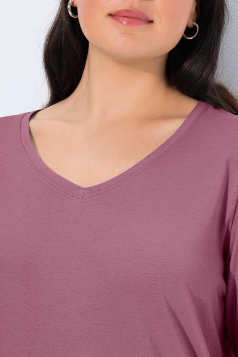 Produktbild Ulla Popken Shirt, Slim, V-Ausschnitt, Langarm (62)