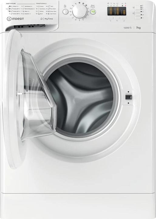 Produktbild Indesit Washing machine MTWA 71252 W EE, Front loading, E, Washing capacity 7 kg, 1200 RPM, Depth 54 (7 kg, Links)