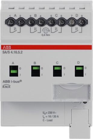 Actual product image ABB Switch actuator 4gang, 16A, C-load SA/S4.16.5.2 (Switch actuator)