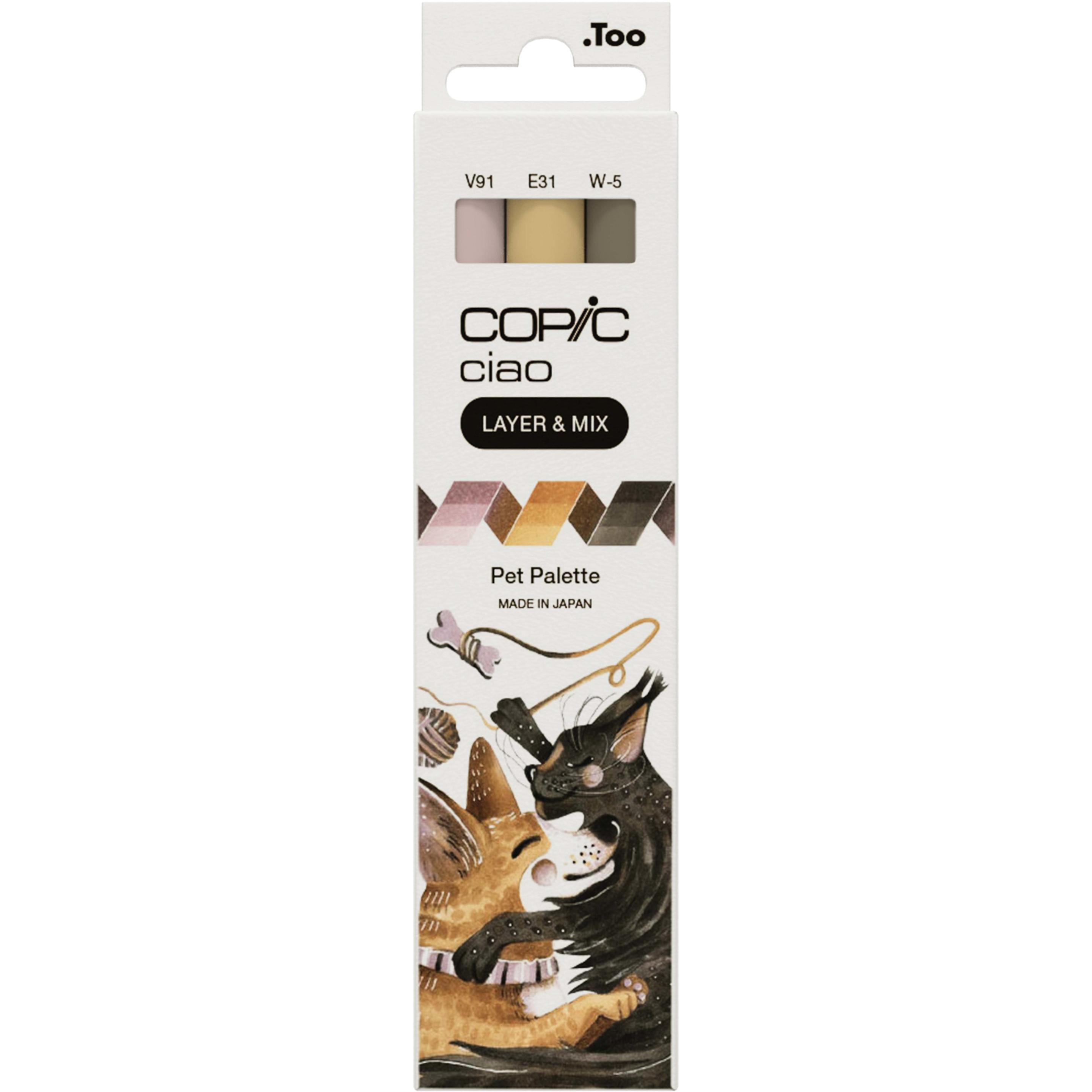 Copic, Marker, CIAO - Marker (B-95 Light Grayish Cobalt, W-5 Warm Gray No. 5, E-31 Brick Beige, 6 mm, 3 x)