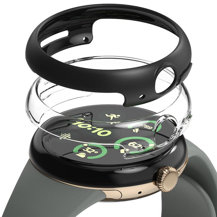 Produktbild Ringke - Slim (2 pack) - Google Pixel Watch 3 45mm - Clear / Matte Black