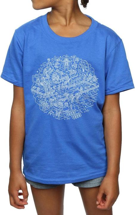 Actual product image Star Wars Girls Christmas Death Star Cotton T-Shirt (152, 158)