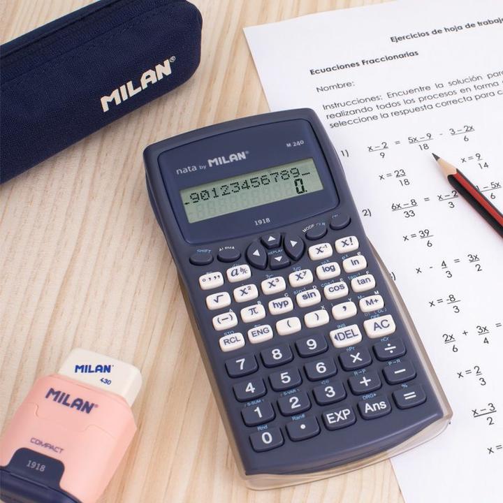 Actual product image Blister pack pink M240 scientific calculator, + Edition (Solar cells, Batteries)