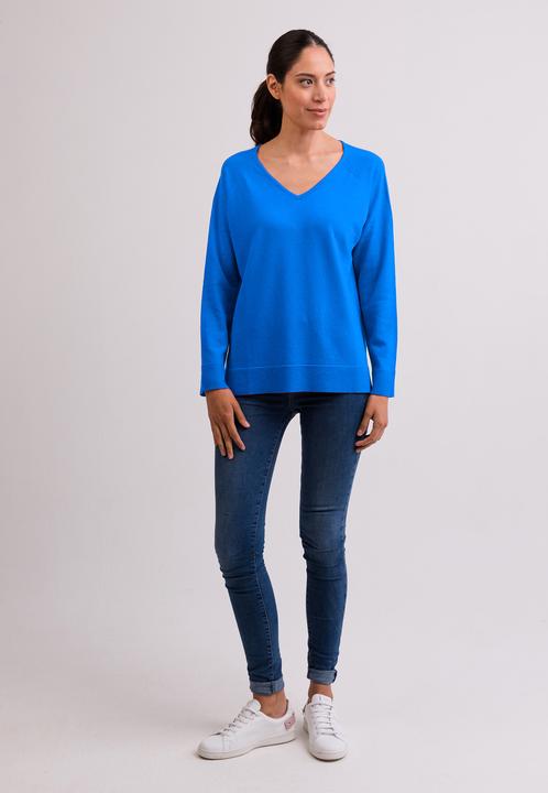 Produktbild Cash-Mere Kaschmir V-Ausschnitt Pullover mit Seitenschlitzen (L)