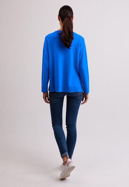 Actual product image Cash-Mere Kaschmir V-Ausschnitt Pullover mit Seitenschlitzen (XXL)