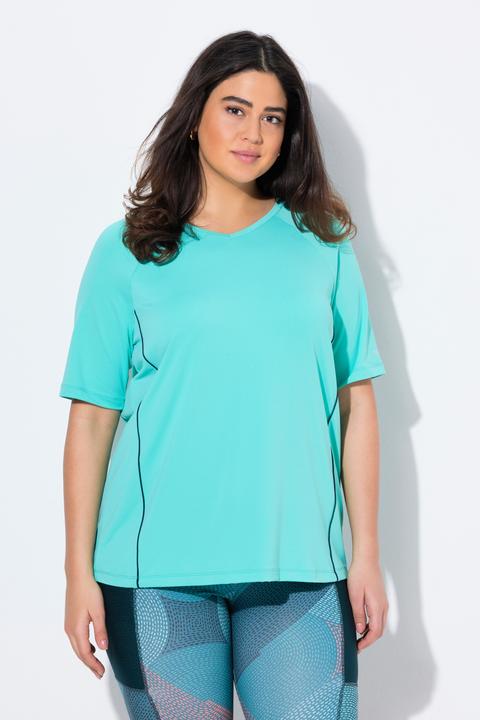 Immagine prodotto Ulla Popken T-shirt con protezione UV 50+, scollo a V e mezze maniche (56)
