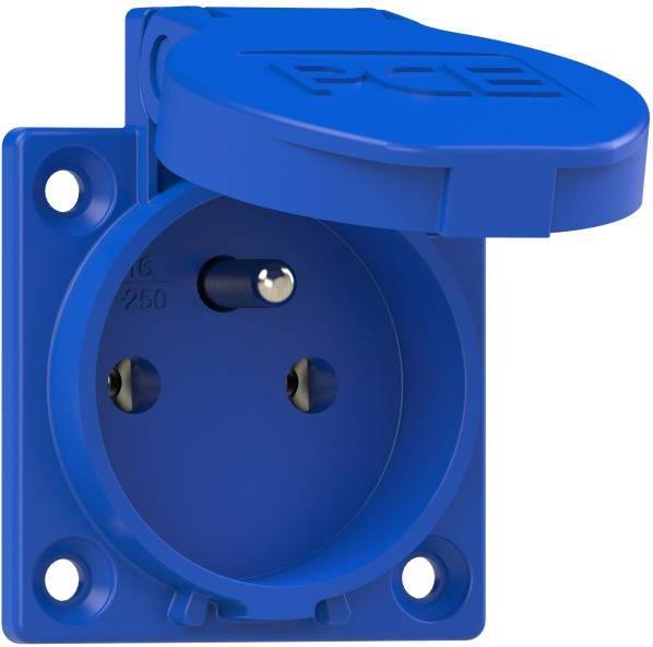 Actual product image PCE Socket outlet with earthing contact acc. to belg./franz. System 16A 3p 250V IP54 P-Nova+ (blue