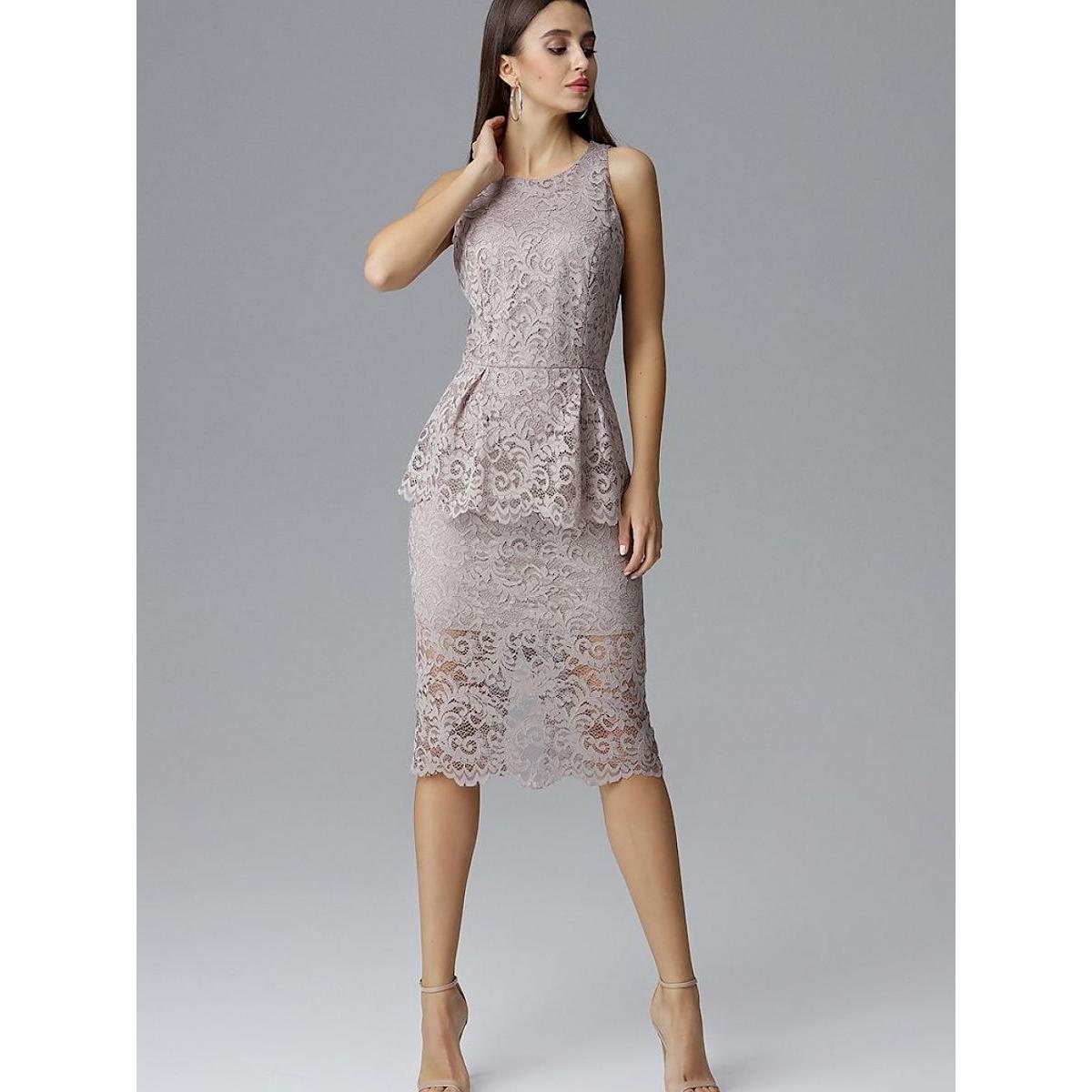 Figl, Damen, Kleider, Abendkleid, Beige, (S)