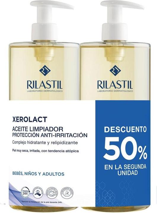 Rilastil XEROLACT Reinigungsöl-Packung 2 x 1000 ml (1000 ml)