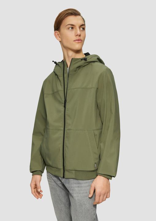 Immagine prodotto S.Oliver Outdoor-Jacke Softshelljacke mit Kapuze und Rippbündchen (L)