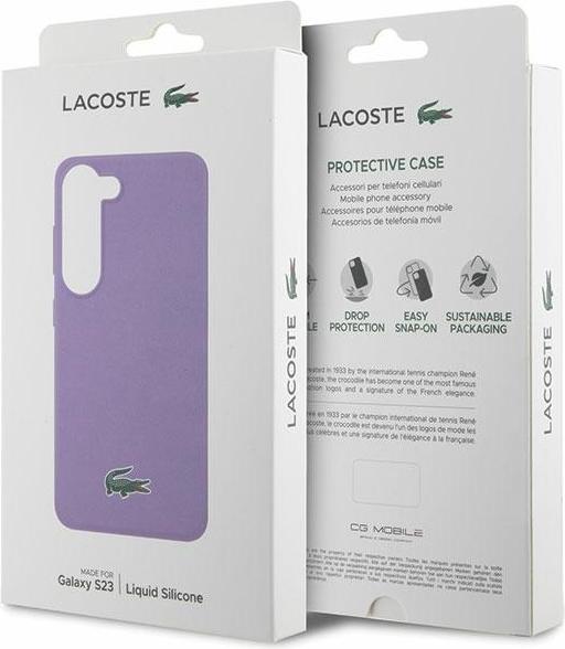 Actual product image Lacoste LCHCS23SSLOU S23 S911 fioletowy/parme hardcase Silicone (Samsung Galaxy S23)