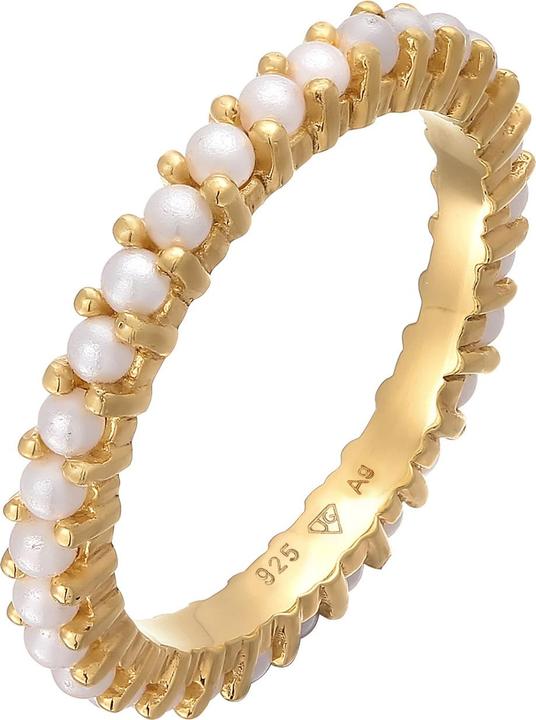 Produktbild Elli Ring Bandring Memoire Glasperle 925 Sterling Silber (54, 925 Silber)