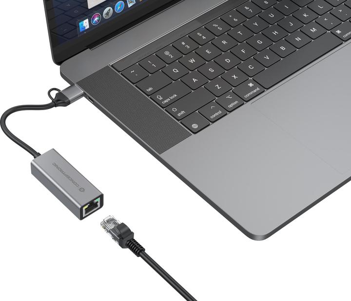 Actual product image Conceptronic Adapter USB3.2 Gen 1 -> RJ45 10/10001000 (USB, USB-C)