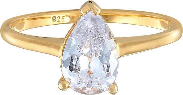 Image du produit Elli Bague cocktail, bague cristal, goutte (58, Argent 925)