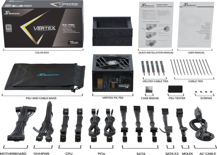 Produktbild Seasonic VERTEX PX-750 ATX3.0 750W VERTEX PX-750 (750 W)