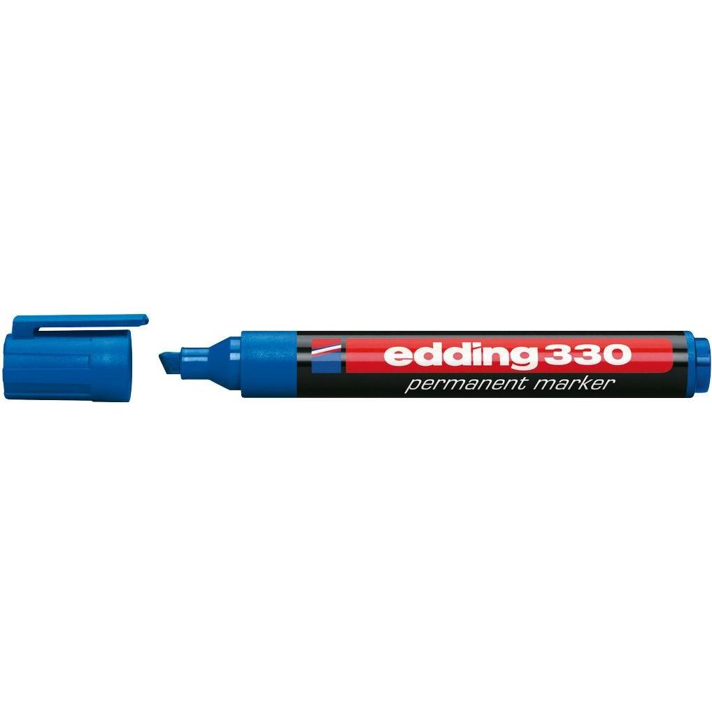 Edding, Marker, 330 Permanent Marker blau (Blau, 5 mm, 10 x)