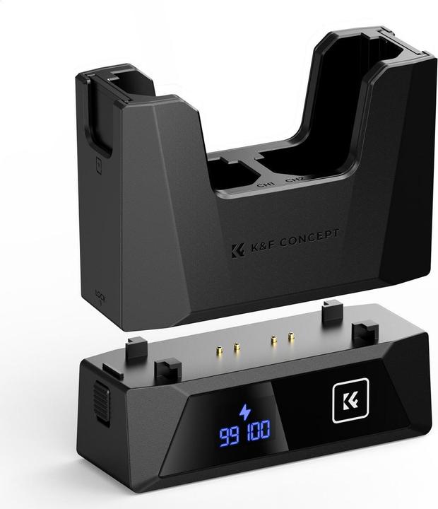 Produktbild K&F Concept Removable Modular Dual Channel Type-C Charger with LCD Digital Display Screen