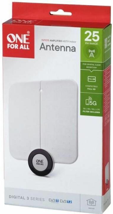 Image du produit One for All SkaitmeninÄ- vidaus antena FLAT ANT DVB-T2 EU / SV9215 (Antenne plate, DVB-T / -T2)