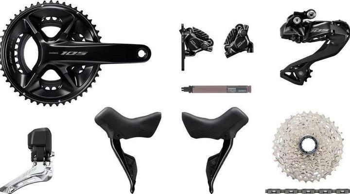 Shimano Gruppo 105 Di2 R7100 a 2x12 velocità con pedivella 50x34 172,5