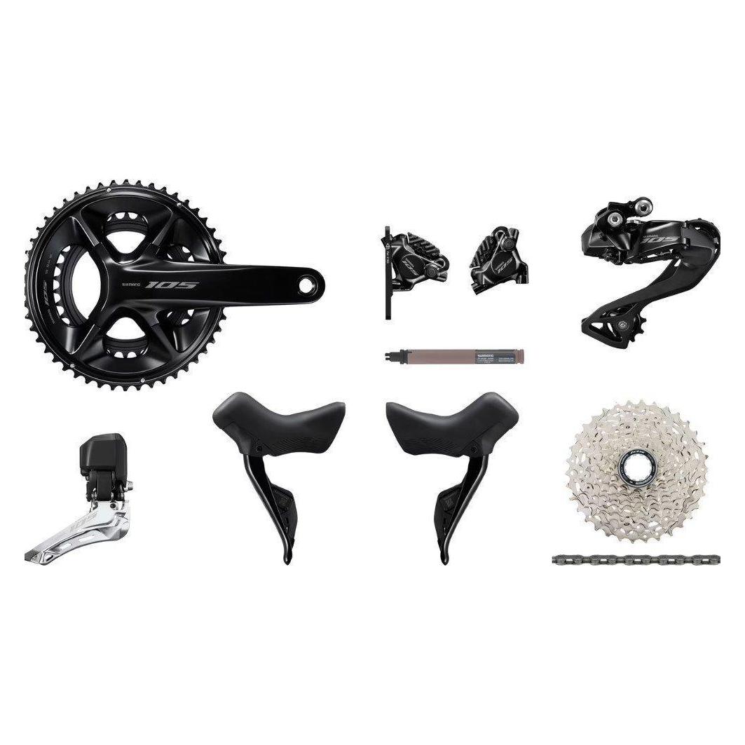 週末セール中 SHIMANO 105 DI2 12S R7100系 Shimano 105 Di2 R7100 2x12-speed groupset with 50x34 172.5 crank