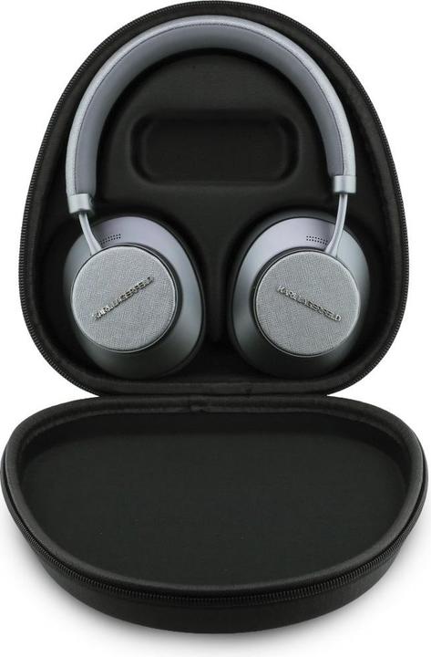 Produktbild Karl Lagerfeld Over-Ear Headphones Saffiano Elongated Bluetooth ANC grey (ANC, 40 h, Kabelgebunden, Kabellos)