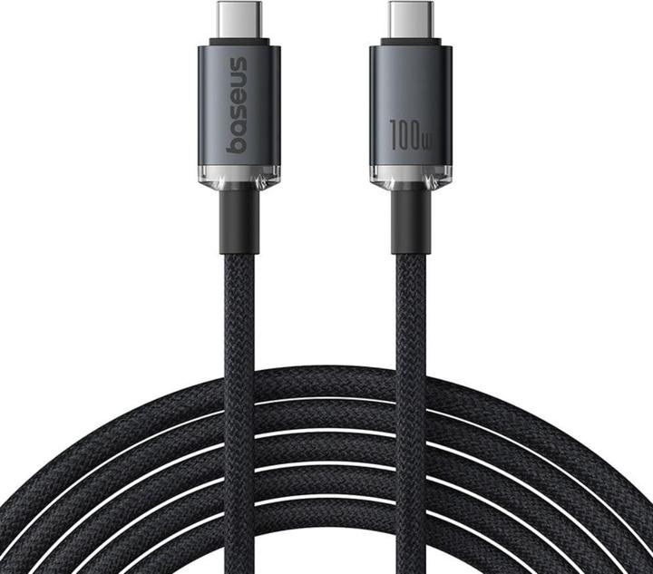 Actual product image Baseus Crystal Shine USB3.2 Full-Featured Fast-Charging Data Cable USB-C to USB-C 100W 1.5m 20Gb Clu (1.50 m, USB 3.2, 100 W)