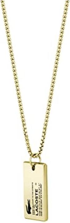 Immagine prodotto Lacoste Moda Uomo Collana Stencil placcata oro 2040220 (Acciaio inossidabile con placcatura ionica in oro giallo)