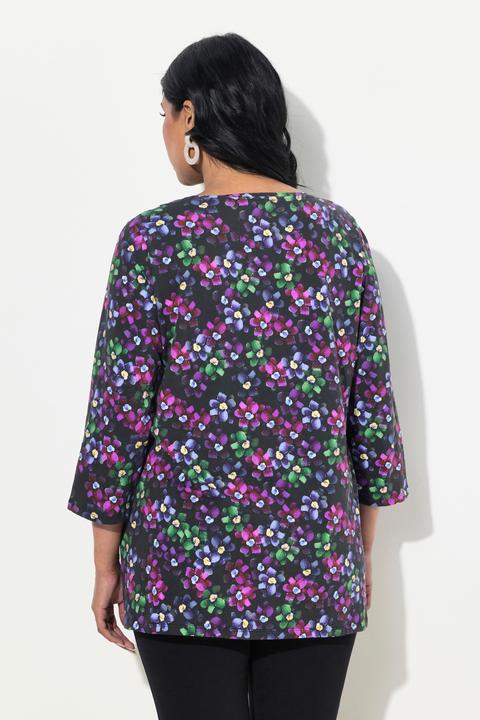 Produktbild Ulla Popken Shirt, Pima Cotton, A-Linie, V-Ausschnitt, 3/4-Arm (46, 48)