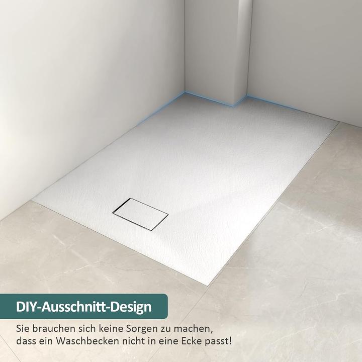 Produktbild Emke Duschwanne aus SMC, 90x140cm, Rechteckig, Pflegeleicht und Rutschhemmend, Einfache Installation