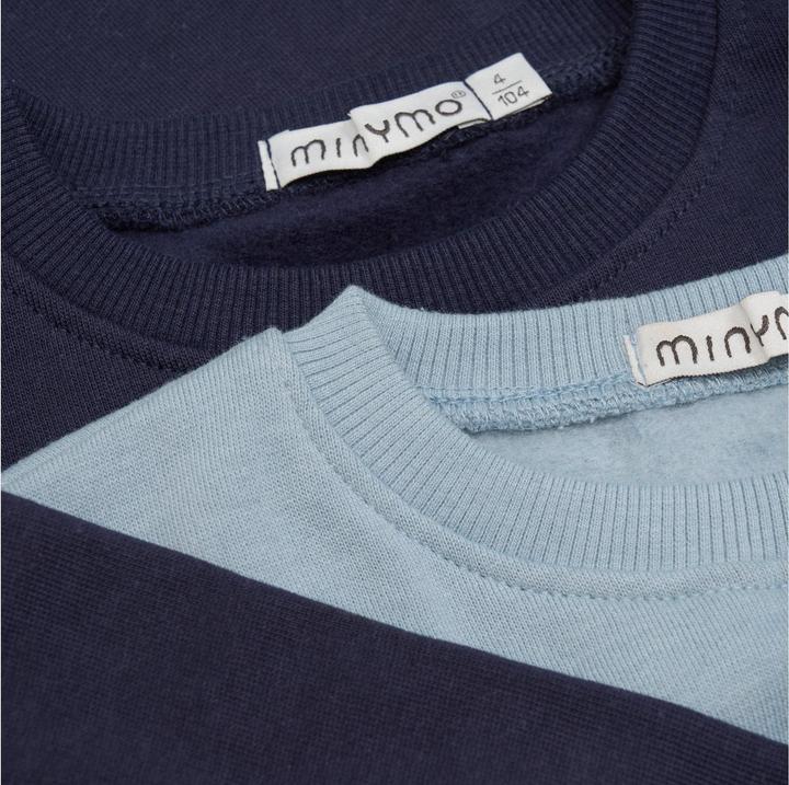 Produktbild Minymo Langarmshirt 2-er Set Dark Navy Gr. 98 (98)