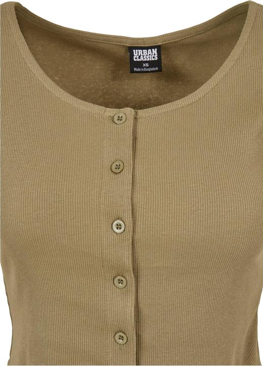 Produktbild Urban Classics Ladies Cropped Button Up Rib Tee - 12114 (4XL)