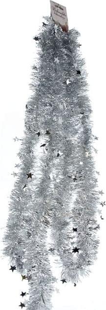 Produktbild MICA Living Girlande Sterne silber - ca. 270 cm