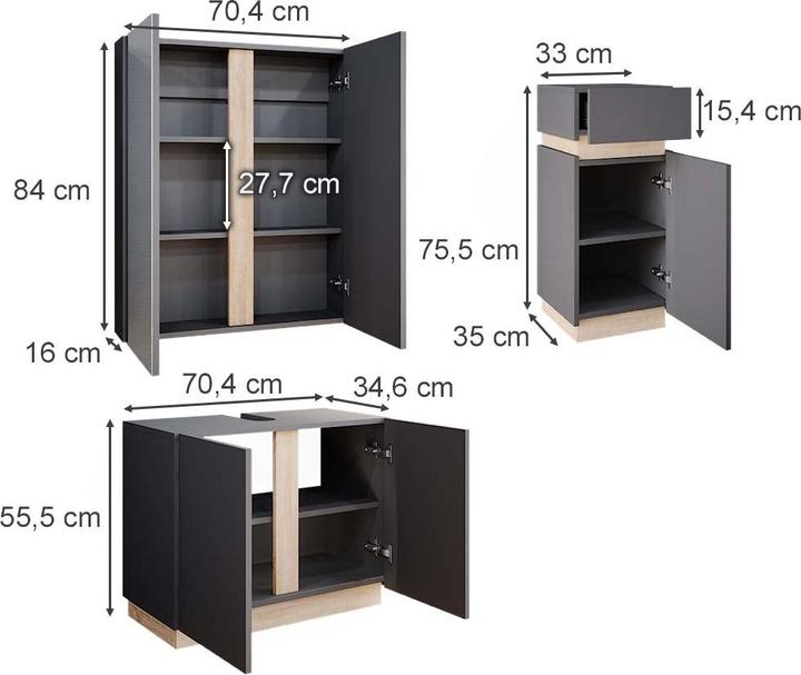 Produktbild Vicco Gloria mit Midischrank